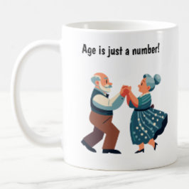 Taza De Café Bailando adultos jóvenes de corazón
