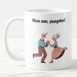 Taza De Café Bailando adultos jóvenes de corazón