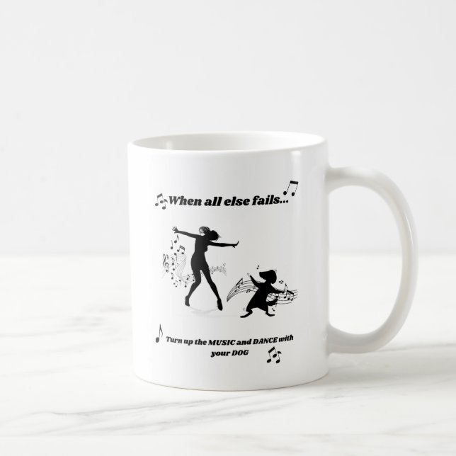 Taza De Café Bailar con tu perro  (Derecha)