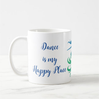 Taza De Café Bailar con una bailarina feliz