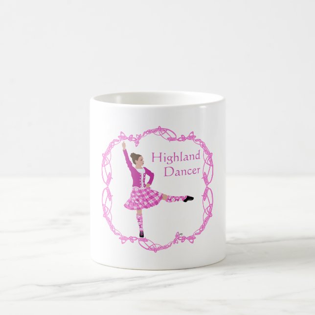 Taza De Café Bailarín de las Highlands escocesas Nudo celta Ros (Centro)