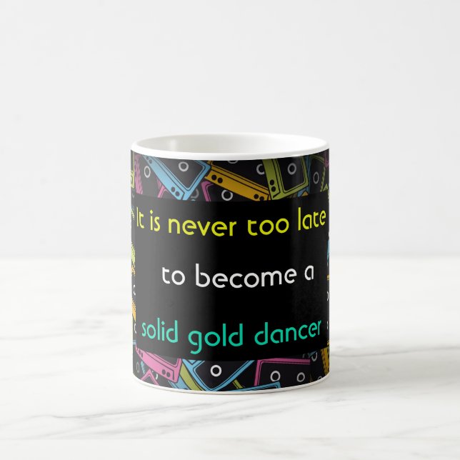 Taza De Café bailarín divertido del oro sólido del bebé de los (Centro)