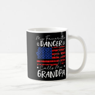Taza De Café Bailarín Favorito Llama Abuelo Bandera Americana