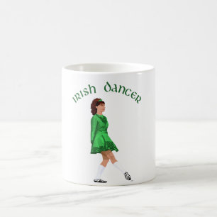Taza De Café Bailarín irlandés de zapato suave en verde