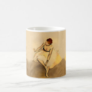 Taza De Café Bailarina ajustando su zapatilla, arte de Degas