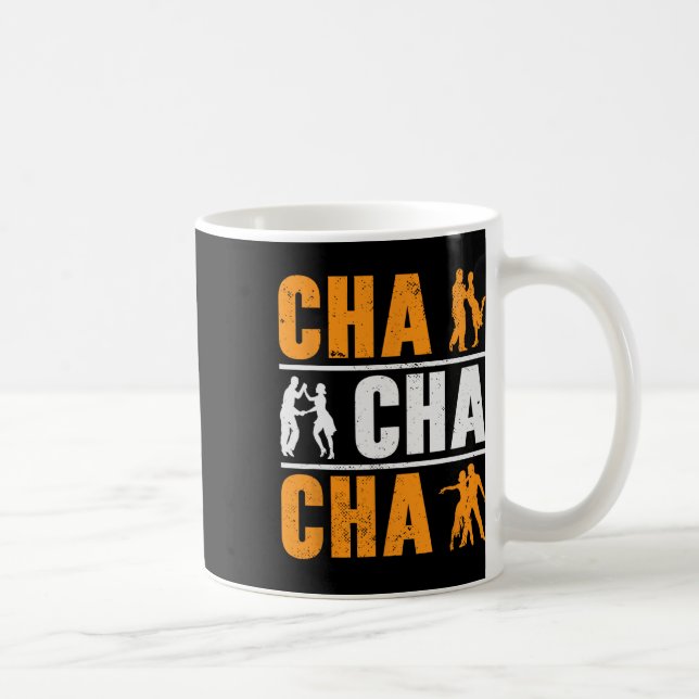 Taza De Café Bailarina Cha Cha Cha Cha bailando danza cubana (Derecha)