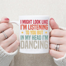 Taza De Café Bailarina de Ballerina divertida Retro Vintage