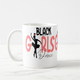 Taza De Café Bailarina de ballet negro con cabello natural afro