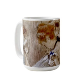 Taza De Café Bailarina de Degas con lazo azul