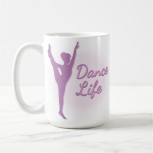 Taza De Café Bailarina de la vida de la danza - púrpura -