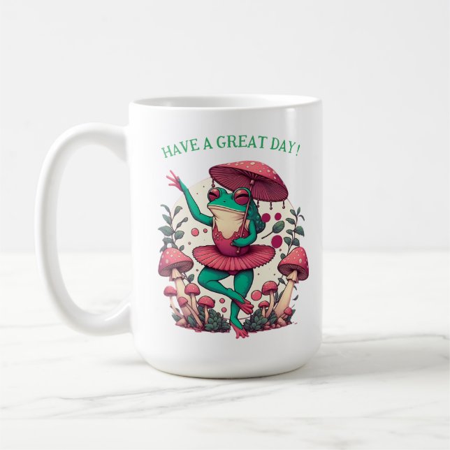 Taza De Café Bailarina de rana bailarina mágica cuento de hadas (Izquierda)