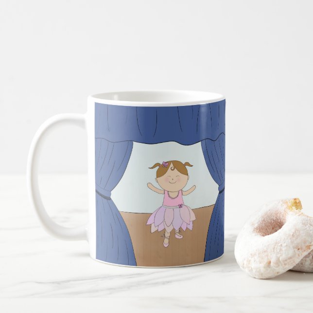 Taza De Café Bailarina del chica (Con donut)