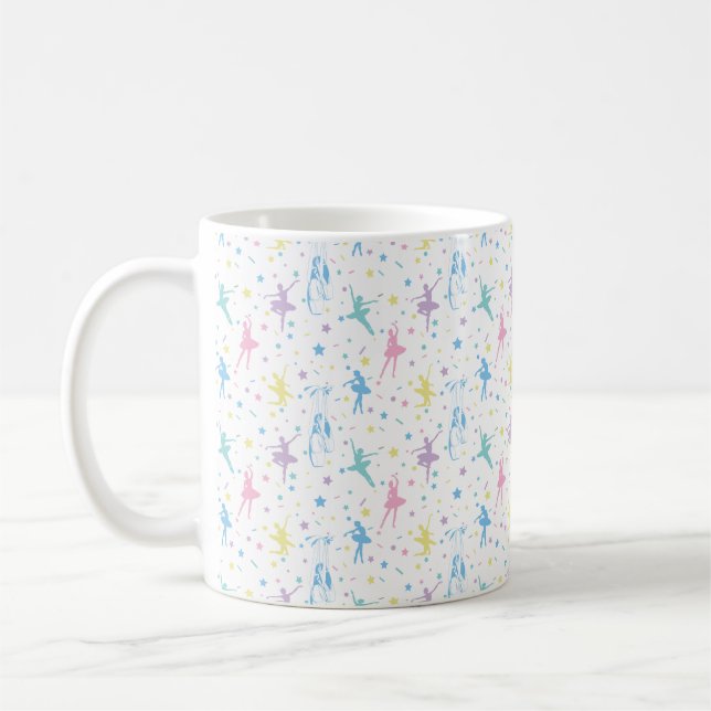 Taza De Café Bailarina Girly Ballerina - Patrón de ballet (Izquierda)