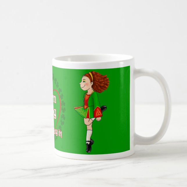 Taza De Café Bailarina irlandesa, cantante de baile irlandés (Derecha)