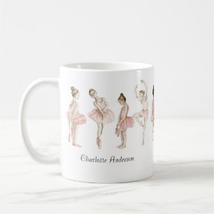 Taza De Café Bailarina Pequeña Bailarina Rosa Cumpleaños Niñas