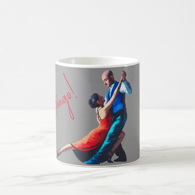 Taza De Café Bailarinas de tango - pintura a mano (Centro)