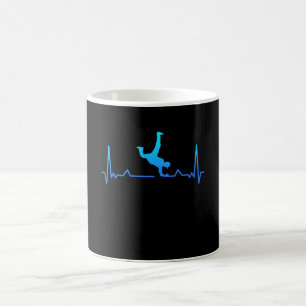 Taza De Café Bailarines de bailarinas de ritmo cardíaco