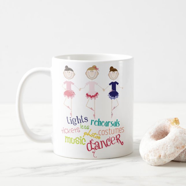 Taza De Café Bailarines de ballet (Con donut)