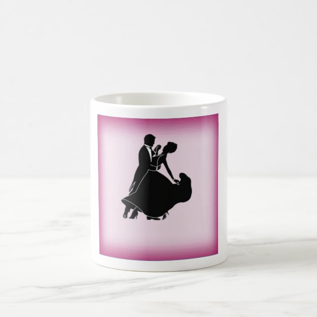 Taza De Café Bailarines de salón de baile personalizados Diseña (Centro)