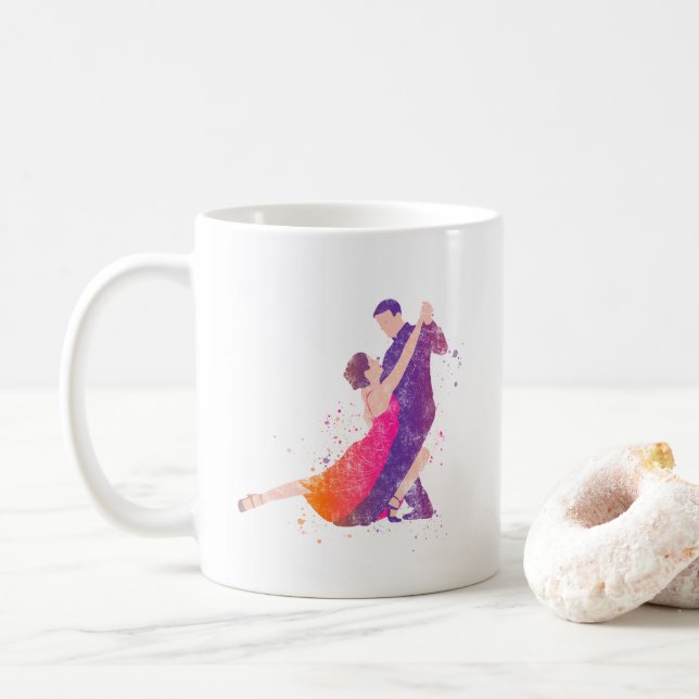 Taza De Café Bailarines Tango Ballroom Flamenco Dancing (Con donut)