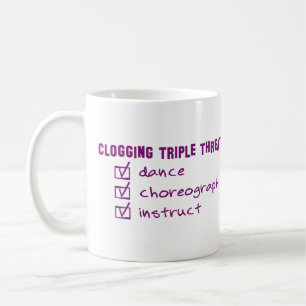 Taza De Café Bailarines triples de obstrucción divertidos del