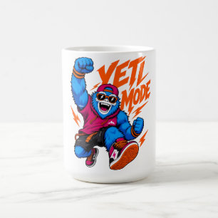 Taza De Café Baile callejero del simio cibernético en modo Yeti