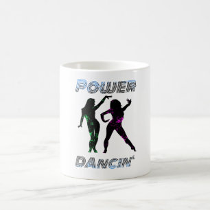Taza De Café Baile - Chicas de baile Retro Power Dancing estilo