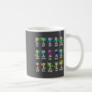 Taza De Café Baile de álgebra Figuras divertidas de gráfico Mat