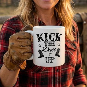 Taza De Café Baile de Línea Country Vaquera Botas Western Vaque