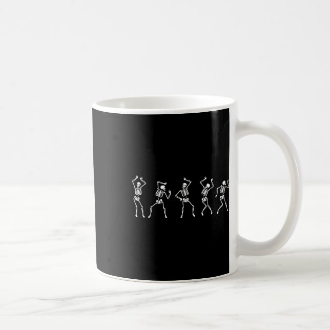 Taza De Café Baile del esqueleto otoño (Derecha)