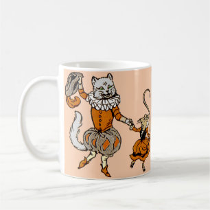 Taza De Café baile del ratón con un gato