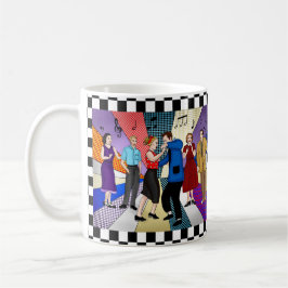 Taza De Café Baile nostálgico retro de los años 1950