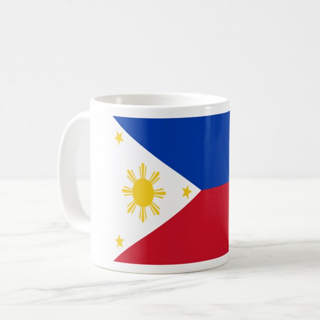 Taza De Café ¡Bajo costo! Bandera de Filipinas (Anverso izquierdo)