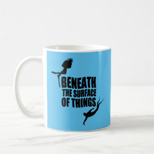 Taza De Café Bajo La Superficie Cita de Buceo