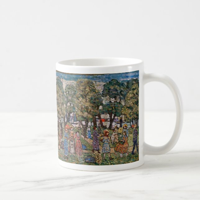 Taza De Café Bajo los árboles de Maurice Prendergast, Bella Art (Derecha)