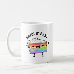 Taza De Café Bake It Easy Funny Cake Pun