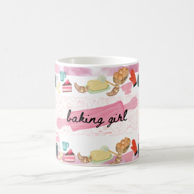Taza De Café Baking girl style bakers mug theme (Centro)