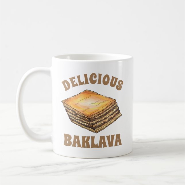 Taza De Café Baklava dulce filo dulce postre de miel pastelería (Izquierda)