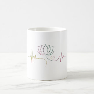 Taza De Café Balance de vida: Lotus y Heartbeat