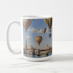 Taza De Café Balanceo del aire sobre la pintura al petróleo de