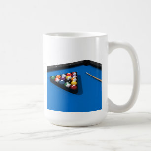 Taza De Café Balas de billar en la mesa de los Billiards de la