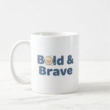 Bald & Brave Mug - Diseño Gracioso Positivo
