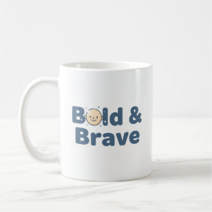 Taza De Café Bald & Brave Mug - Diseño Gracioso Positivo