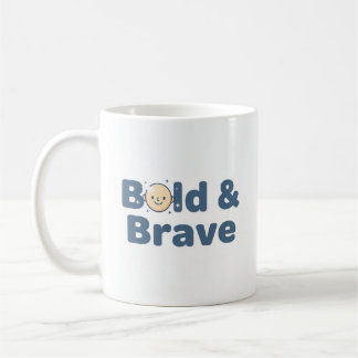 Taza De Café Bald & Brave Mug - Diseño Gracioso Positivo