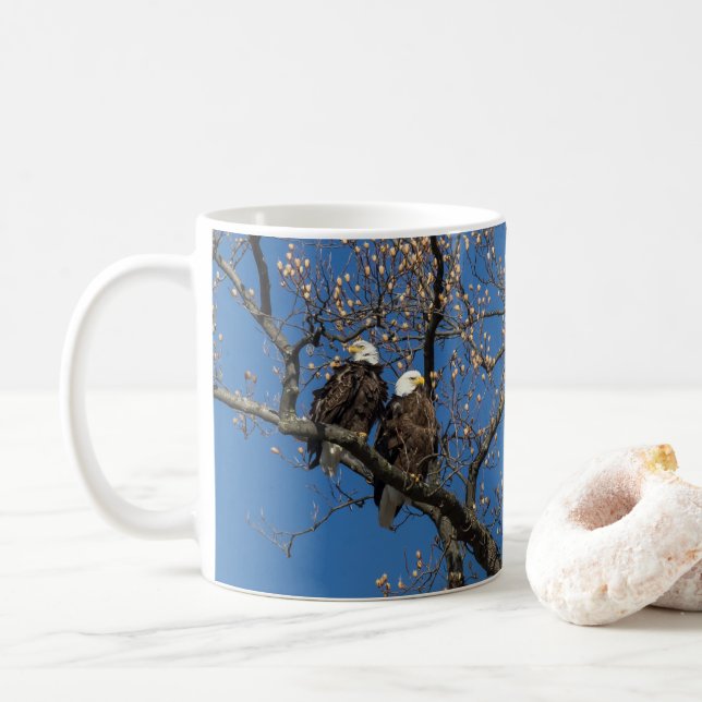 Taza De Café Bald Eagle Pair (Con donut)