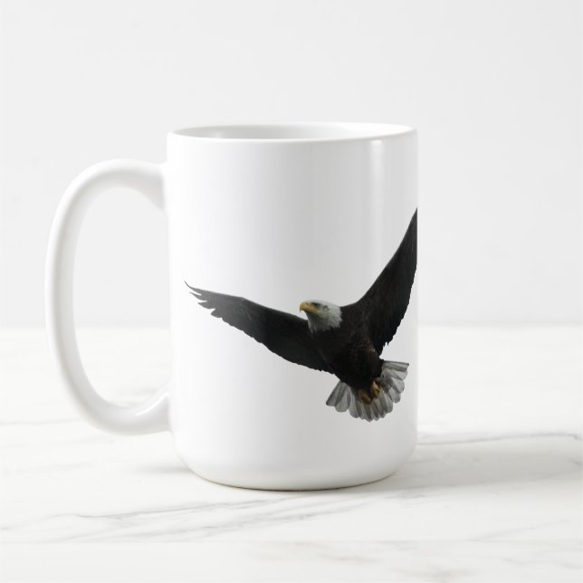 Taza De Café Bald Eagle Patriotic (Izquierda)