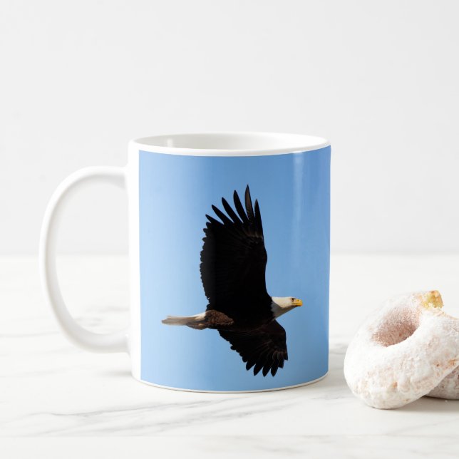 Taza De Café Bald Eagle Soar (Con donut)