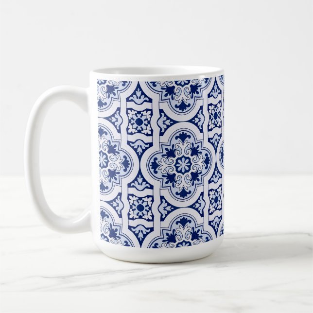 Taza De Café Baldosa azul portuguesa (Izquierda)