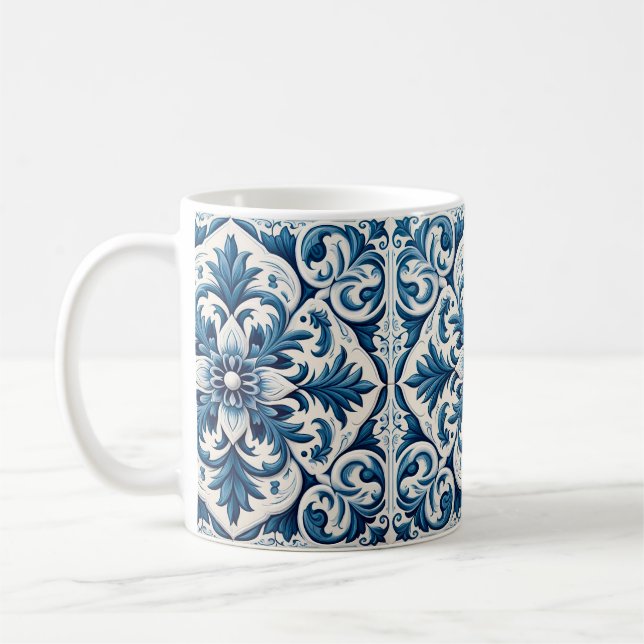 Taza De Café Baldosa azul portuguesa (Izquierda)