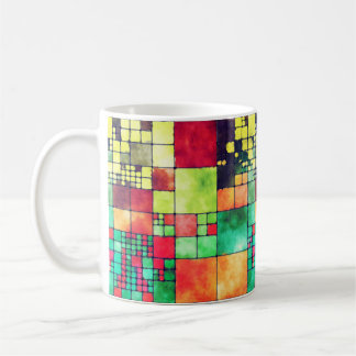 Taza De Café Baldosas abstractas de otoño